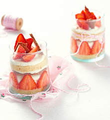 Verrines aux fraises de saison