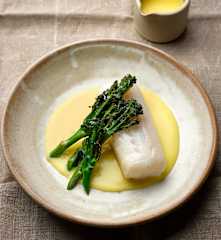Poached Cod with Beurre Blanc and Tenderstem Broccoli