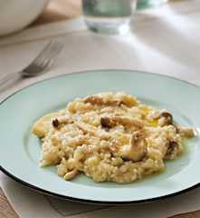 Risotto con setas a la cerveza