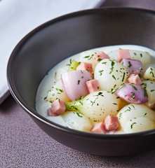 Creamed Pearl Onions with Ham