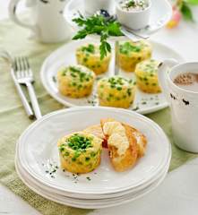 Erbsen-Schinken-Omeletties