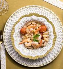 Insalata di gamberi e fagioli cannellini