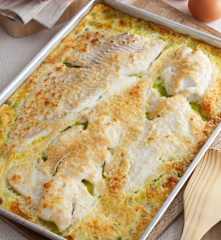 Bacalao fresco con crema de huevo