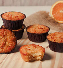 Queijadinha com laranja