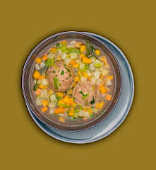Hackbällchen-Suppe