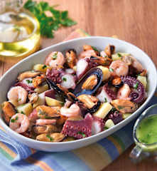Insalata di mare con citronette all'aglio