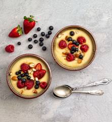 Berry and polenta porridge