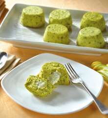 Tortino di zucchine con cuore filante di Gorgonzola