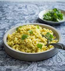Spiced cauliflower pilau