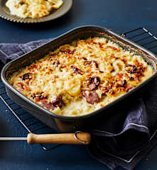 Wirsing-Kartoffel-Auflauf mit Ziegengouda