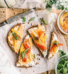Bruschetta melon-poivron