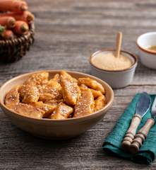 Kopytka marchewkowe z masłem cynamonowym