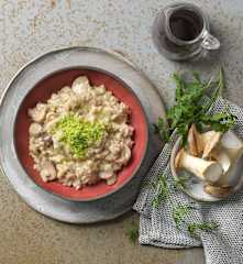 Rotwein-Pilz-Risotto