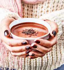 Chocolat chaud au lait de coco