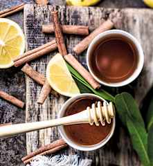 Tisana de louro, canela, erva-doce e limão