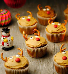 Cupcakes renna alle pere e caramello
