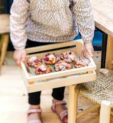 Muffins banane-framboise-coco