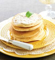 Panquecas com queijo de barrar