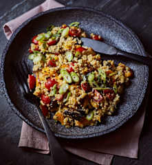 Auberginen-Bulgur-Salat