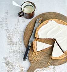 Tarte de chocolate com natas