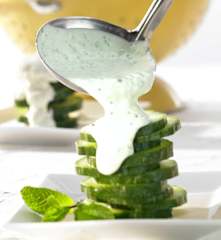 Dressing yaourt et menthe