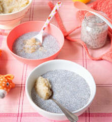 Pudding de chia, compote poire-cardamome