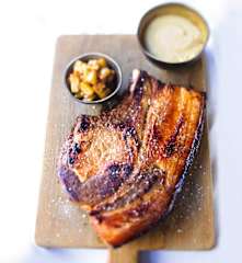 Côtes de porc fermier et aubergines