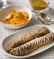 Solomillo de cerdo al ajillo en papillote