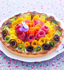 Tarte aux légumes et jambon