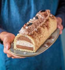 Bûche de Noël à la fève tonka