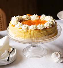 Vacherin glacé de melocotón (Tarta helada) - Francia