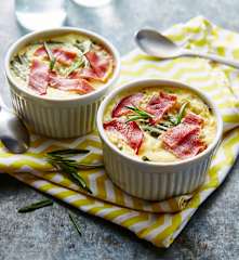 Clafoutis de haricots verts au bacon