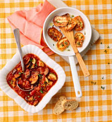 Ratatouille-Eintopf mit Halloumi