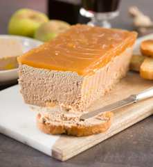 Paté de higaditos y manzana al oporto
