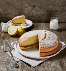 Torta paradiso con mousse alla crema gianduia