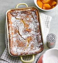 Mandel-Grieß-Auflauf mit Orangensauce