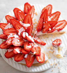 Tarte coco aux fraises