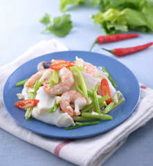 Prawns and Cuttlefish with Celery