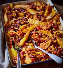 Grünkern-Chili-Cheese-Kartoffeln