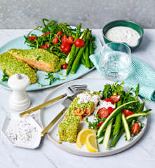 Sam Wood's Baked salmon with broccoli pesto