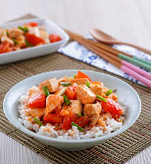蕃茄豆腐雞肉蓋飯