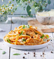 Tomato Basil Chicken Fettuccine