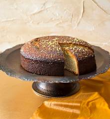 Cardamom and lime syrup cake