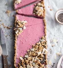Crostata ibisco e lamponi