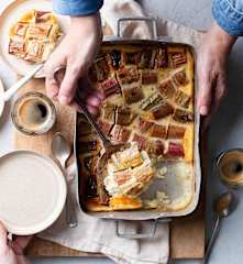 Rhubarb Vanilla Flan