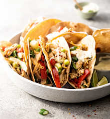 Fajitas integrales de pollo asado
