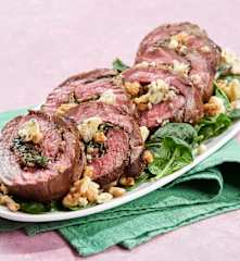 Mushroom and Blue Cheese Stuffed Flank Steak