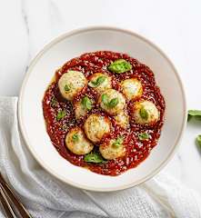 Polpette di ricotta al sugo