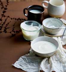 Iogurtes gregos de baunilha