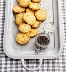 Bolachinhas de laranja com sementes de papoila